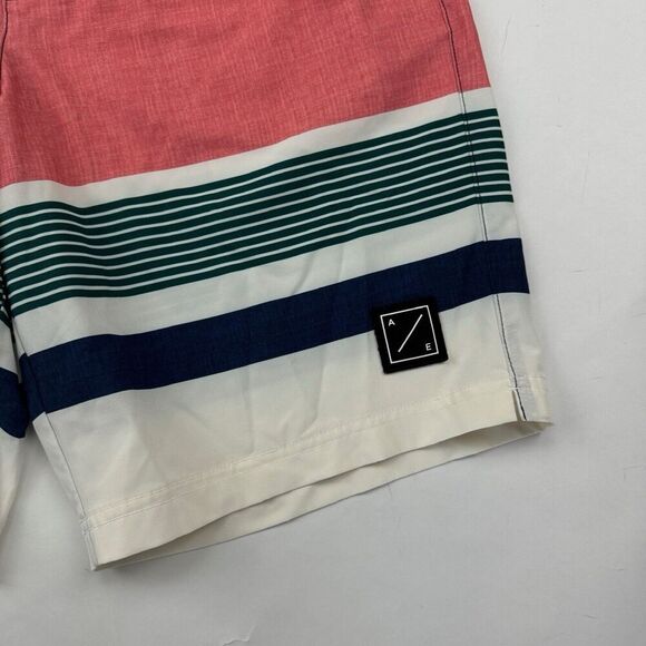 American Eagle Men’s Multicolor Striped Board Shorts Sz M (32") Stretch Pockets - Picture 4 of 9